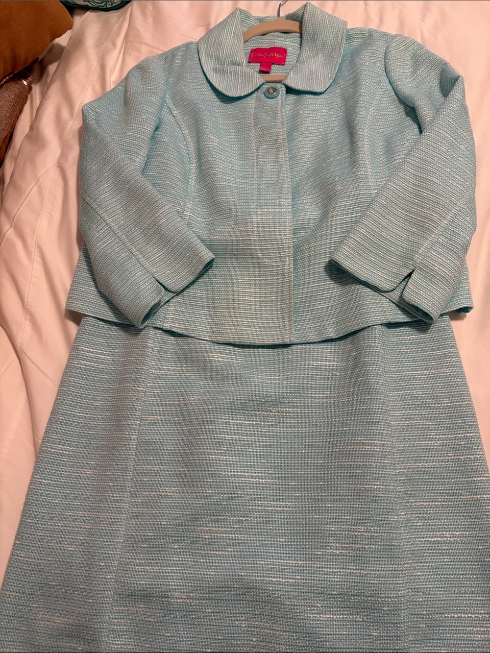 Lilly Pulitzer Light Blue Two-Piece Dress & Jacket Set